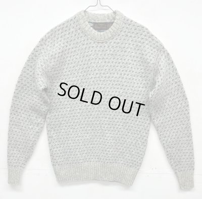 画像1: 90'S EDDIE BAUER 黒タグ ウール クルーネックセーター バーズアイ USA製 (VINTAGE) 