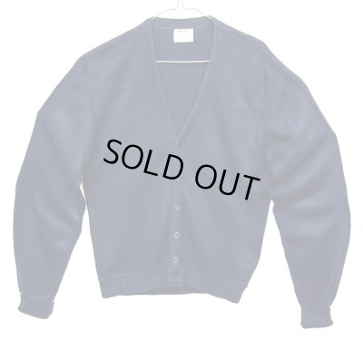 画像1: 70'S MONTGOMERY WARD アクリル カーディガン ネイビー (VINTAGE) 