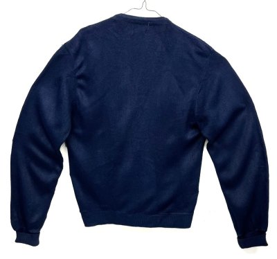 画像3: 70'S MONTGOMERY WARD アクリル カーディガン ネイビー (VINTAGE) 