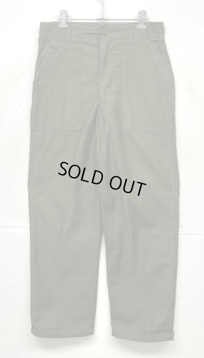 画像1: 70'S アメリカ軍 US ARMY "OG107" コットンサテン ベイカーパンツ GENERALジップ (DEADSTOCK)