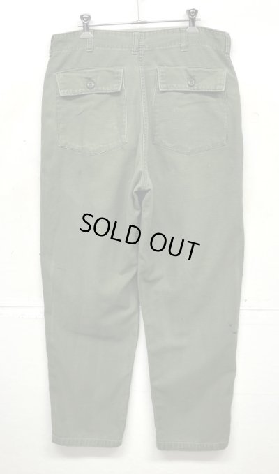 画像3: 70'S アメリカ軍 US ARMY "OG107" コットンサテン ベイカーパンツ ミリタリーグリーン (VINTAGE)