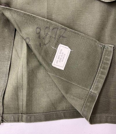 画像3: 60'S アメリカ軍 US ARMY OG107 コットンサテン ユーティリティシャツ 16 1/2 x 34 (VINTAGE)