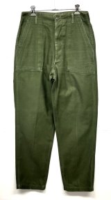 70'S アメリカ軍 US ARMY "OG107" コットンサテン ベイカーパンツ ミリタリーグリーン (VINTAGE)