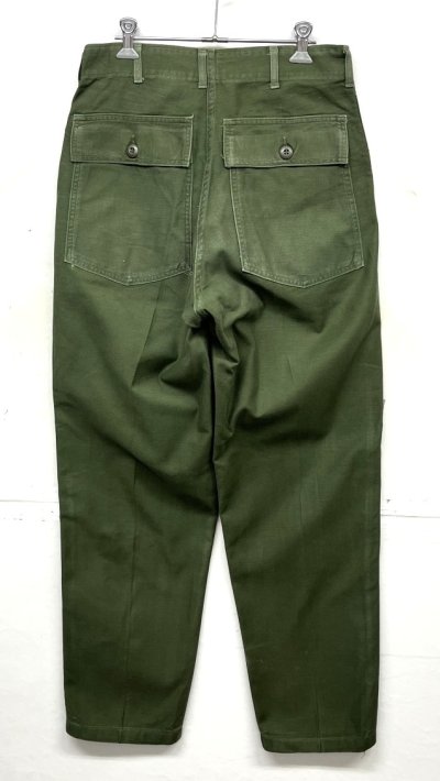 画像3: 70'S アメリカ軍 US ARMY "OG107" コットンサテン ベイカーパンツ ミリタリーグリーン (VINTAGE)