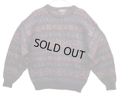 画像1: 80'S BROOKS BROTHERS ウール100% フェアアイルセーター イングランド製 (VINTAGE)