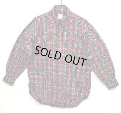 画像1: 70'S BROOKS BROTHERS "BROOKSFLANNEL" 6ボタン フランネル BDシャツ チェック柄 USA製 (VINTAGE)