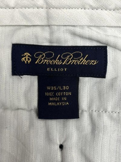 画像2: 00'S BROOKS BROTHERS "ELLIOT" ツープリーツ モールスキンパンツ オリーブ (VINTAGE)