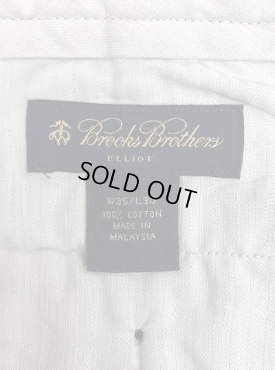 画像2: 00'S BROOKS BROTHERS "ELLIOT" ツープリーツ モールスキンパンツ オリーブ (VINTAGE)