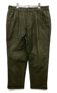 00'S BROOKS BROTHERS "ELLIOT" ツープリーツ モールスキンパンツ オリーブ (VINTAGE)