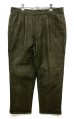 画像1: 00'S BROOKS BROTHERS "ELLIOT" ツープリーツ モールスキンパンツ オリーブ (VINTAGE) (1)