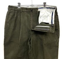 他の写真1: 00'S BROOKS BROTHERS "ELLIOT" ツープリーツ モールスキンパンツ オリーブ (VINTAGE)