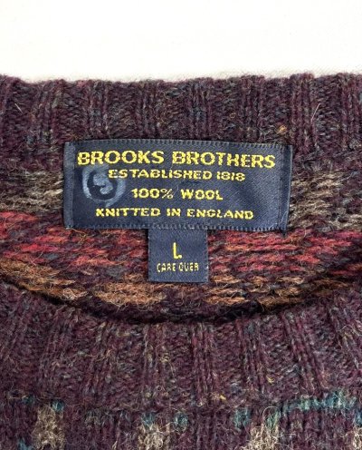 画像2: 80'S BROOKS BROTHERS ウール100% フェアアイルセーター イングランド製 (VINTAGE)