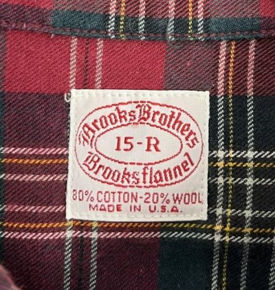 画像2: 70'S BROOKS BROTHERS "BROOKSFLANNEL" 6ボタン フランネル BDシャツ チェック柄 USA製 (VINTAGE)