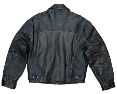 画像4: 90'S J.CREW 旧タグ 裏地キルティング レザー ドリズラージャケット ダークブラウン/ツートン (VINTAGE)