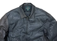 他の写真1: 90'S J.CREW 旧タグ 裏地キルティング レザー ドリズラージャケット ダークブラウン/ツートン (VINTAGE)