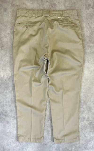 画像3: 80'S DICKIES チビタグ ツープリーツ ワークパンツ ベージュ USA製 (VINTAGE)