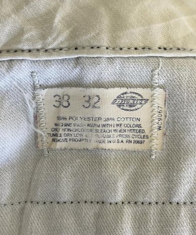 画像2: 80'S DICKIES チビタグ ツープリーツ ワークパンツ ブラック USA製 (VINTAGE)