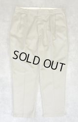 80'S DICKIES チビタグ ツープリーツ ワークパンツ ベージュ USA製 (VINTAGE)