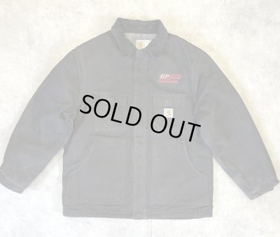 画像1: 80'S CARHARTT "TRADITIONAL COAT" 裏地ブランケット ダックジャケット ブラック USA製 (VINTAGE)