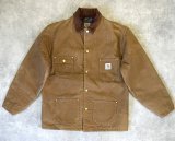 00'S CARHARTT "MICHIGAN CHORE COAT" 裏地ブランケット ダックジャケット ブラウン USA製 (VINTAGE)