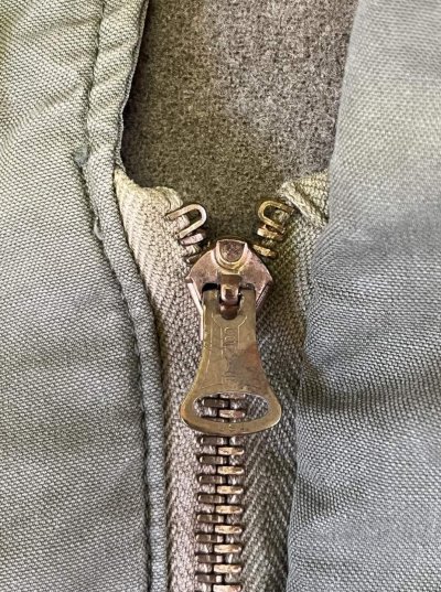 画像2: 40'S アメリカ軍 US NAVY "N-4" 裏地ウール ステンシル入り デッキジャケット CONMARコの字留めジップ (VINTAGE)