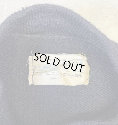 画像2: 50'S アメリカ軍 US NAVY ウール モックネック ゴブセーター ダークネイビー (VINTAGE) 