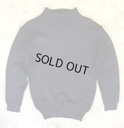 画像1: 50'S アメリカ軍 US NAVY ウール モックネック ゴブセーター ダークネイビー (VINTAGE) 