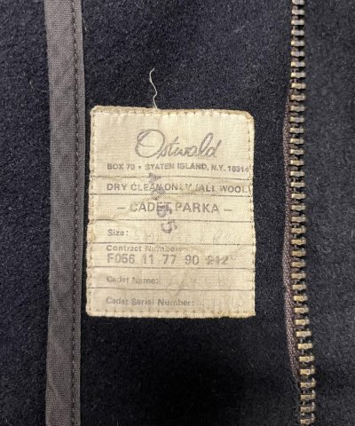 画像2: 80'S アメリカ軍 USAFA 82 "OSTWALD" ウール カデットコート ブラック USA製 (VINTAGE)