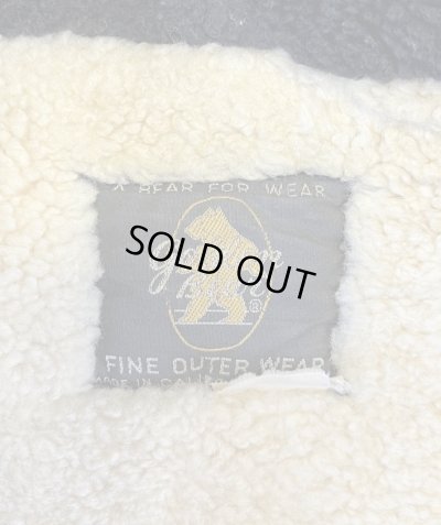 画像2: 70'S GOLDEN BEAR 黒タグ 裏地ムートン G-1 レザー フライトジャケット TALONジップ (VINTAGE)