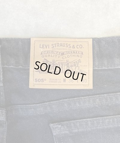 画像4: 90'S LEVIS 505 デニム ブラック USA製 W36L30 (VINTAGE)