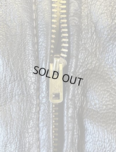 画像4: 70'S GOLDEN BEAR 黒タグ 裏地ムートン G-1 レザー フライトジャケット TALONジップ (VINTAGE)