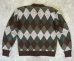 画像3: 60'S CAMPUS メタルボタン オーロン ニットカーディガン アーガイル柄 USA製 (VINTAGE)  (3)