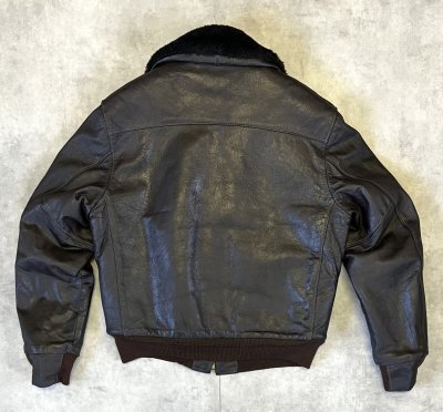 画像5: 70'S GOLDEN BEAR 黒タグ 裏地ムートン G-1 レザー フライトジャケット TALONジップ (VINTAGE)