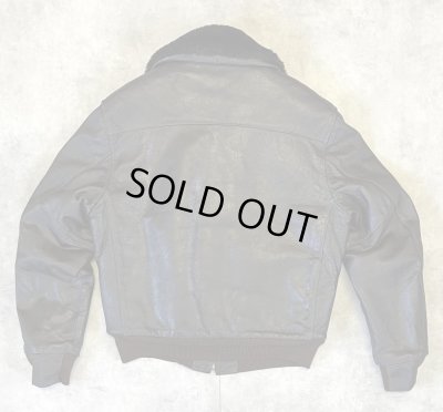 画像5: 70'S GOLDEN BEAR 黒タグ 裏地ムートン G-1 レザー フライトジャケット TALONジップ (VINTAGE)