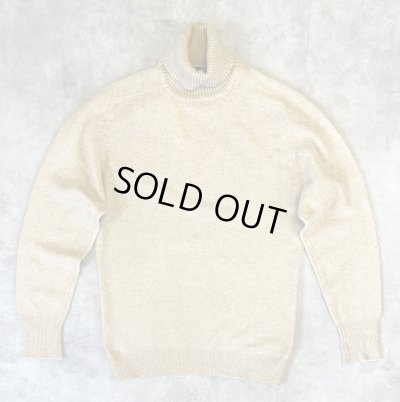 画像1: 70'S PURITAN カシミア100% タートルネック セーター ベージュ スコットランド製 (VINTAGE) 