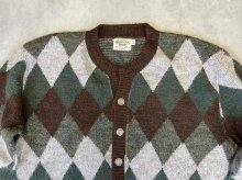 他の写真1: 60'S CAMPUS メタルボタン オーロン ニットカーディガン アーガイル柄 USA製 (VINTAGE) 