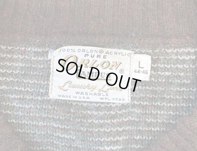 画像2: 60'S CAMPUS メタルボタン オーロン ニットカーディガン アーガイル柄 USA製 (VINTAGE) 