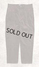 90'S RALPH LAUREN "ボックスロゴ" ツープリーツ 太畝コーデュロイパンツ ブラウン (VINTAGE)