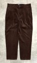 画像1: 90'S RALPH LAUREN "ボックスロゴ" ツープリーツ 太畝コーデュロイパンツ ブラウン (VINTAGE) (1)