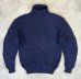 画像1: 90'S RALPH LAUREN "HAND KNIT" タートルネック フィッシャーマンセーター ネイビー (VINTAGE)  (1)