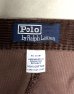 画像2: 90'S RALPH LAUREN "ボックスロゴ" ツープリーツ 太畝コーデュロイパンツ ブラウン (VINTAGE) (2)