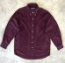画像1: 90'S RALPH LAUREN "BLAKE" コーデュロイ 長袖 BDシャツ ボルドー (VINTAGE) (1)