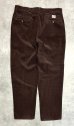 画像3: 90'S RALPH LAUREN "ボックスロゴ" ツープリーツ 太畝コーデュロイパンツ ブラウン (VINTAGE) (3)