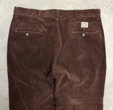 他の写真3: 90'S RALPH LAUREN "ボックスロゴ" ツープリーツ 太畝コーデュロイパンツ ブラウン (VINTAGE)