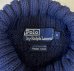 画像2: 90'S RALPH LAUREN "HAND KNIT" タートルネック フィッシャーマンセーター ネイビー (VINTAGE)  (2)