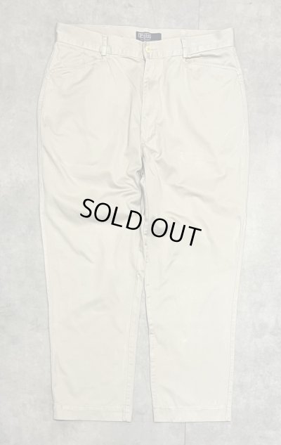 画像1: 90'S RALPH LAUREN L字型ポケット チノパンツ ライトベージュ (VINTAGE)