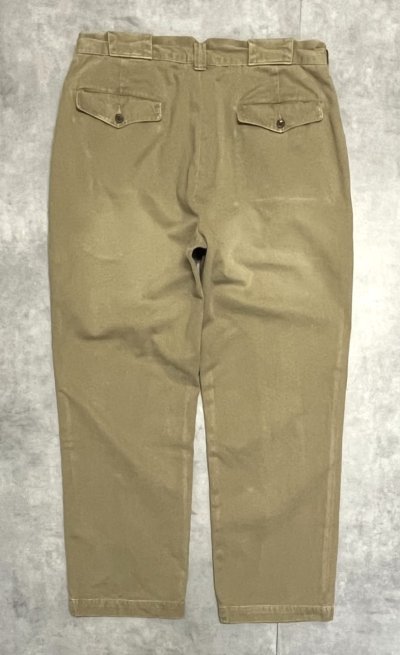 画像4: 90'S RALPH LAUREN "犬ロゴ" ノープリーツ チノパンツ タン (VINTAGE)