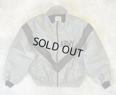 画像1: アメリカ軍 US ARMY IPFU ナイロン トレーニングジャケット グレー/ブラック (VINTAGE)