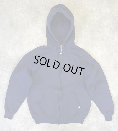 画像1: 90'S RUSSELL ATHLETIC フルジップ スウェットパーカー ネイビー USA製 (VINTAGE)