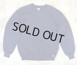90'S RUSSELL ATHLETIC 前Vガゼット付き クルーネック スウェットシャツ ネイビー USA製 (VINTAGE)